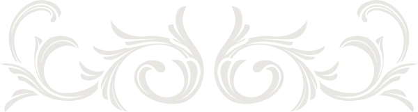 Desktop_Beige_Filigree Light gray ornamental swirl design with symmetrical, flowing curves and leaf-like shapes on a white background, used as a decorative border or divider.